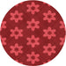 Square Machine Washable Transitional Red Rug in a Living Room, wshpat1318rd