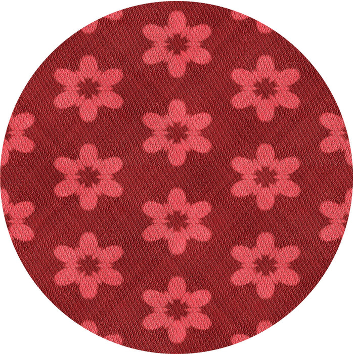 Square Patterned Red Rug, pat1318rd
