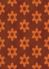 Machine Washable Transitional Orange Red Orange Rug, wshpat1318yw