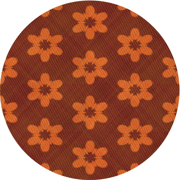 Square Patterned Orange Red Orange Rug, pat1318yw