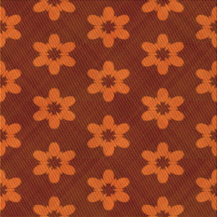 Round Patterned Orange Red Orange Rug, pat1318yw