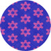 Sideview of Patterned Purple Novelty Rug, pat1318