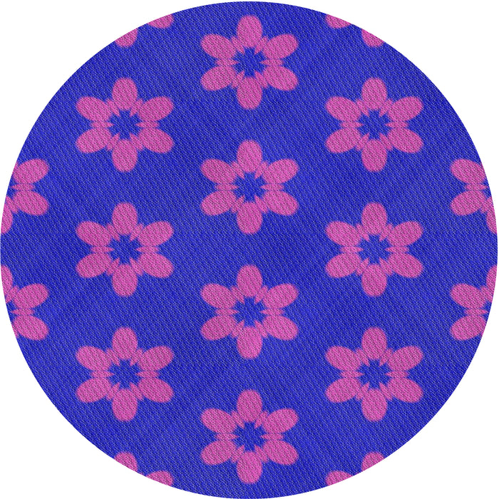 Square Machine Washable Transitional Purple Rug, wshpat1318