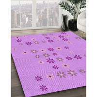 Patterned Violet Purple Rug, pat1319pur