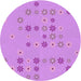 Square Machine Washable Transitional Violet Purple Rug in a Living Room, wshpat1319pur