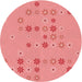 Square Patterned Light Coral Pink Rug, pat1319rd