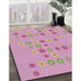 Patterned Pink Novelty Rug in Family Room, pat1319