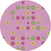 Sideview of Patterned Pink Novelty Rug, pat1319