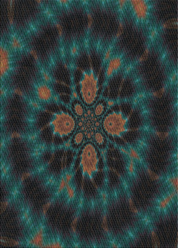 Patterned Black Novelty Rug, pat131