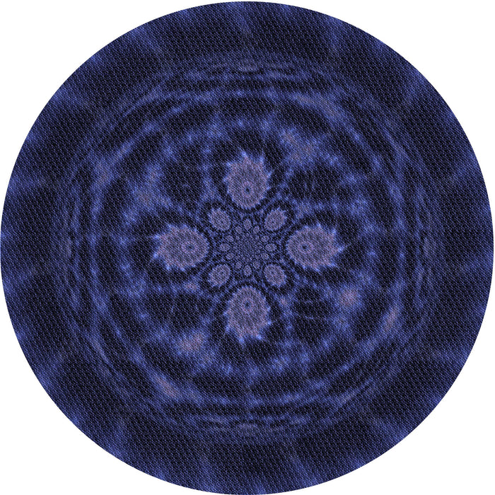 Square Machine Washable Transitional Night Blue Rug in a Living Room, wshpat132blu