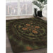 Machine Washable Transitional Dark Brown Rug in a Family Room, wshpat132brn