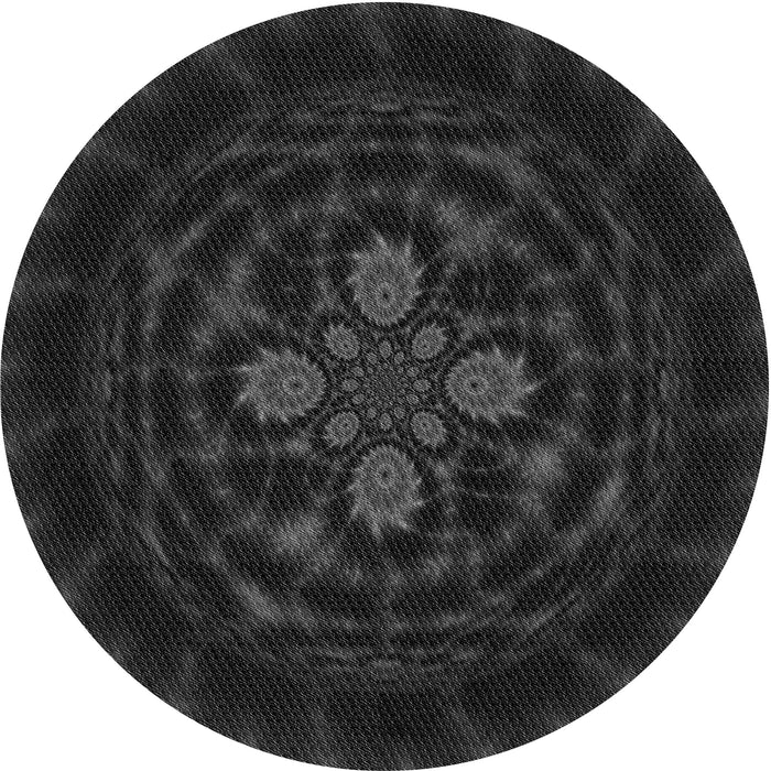 Square Machine Washable Transitional Midnight Gray Rug in a Living Room, wshpat132gry