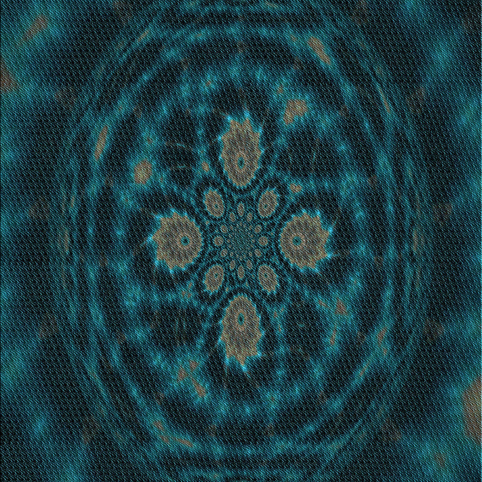 Machine Washable Transitional Teal Green Rug, wshpat132lblu