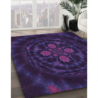 Patterned Deep Purple Rug, pat132pur