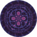 Square Machine Washable Transitional Deep Purple Rug in a Living Room, wshpat132pur