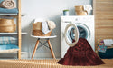 Machine Washable Transitional Tomato Red Rug in a Washing Machine, wshpat132rd