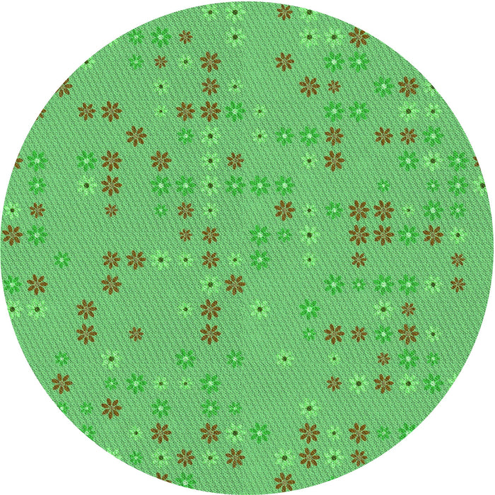 Square Patterned Neon Green Rug, pat1320grn