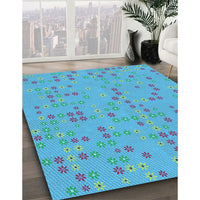 Patterned Blue Rug, pat1320lblu