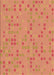 Machine Washable Transitional Bright Orange Rug, wshpat1320org