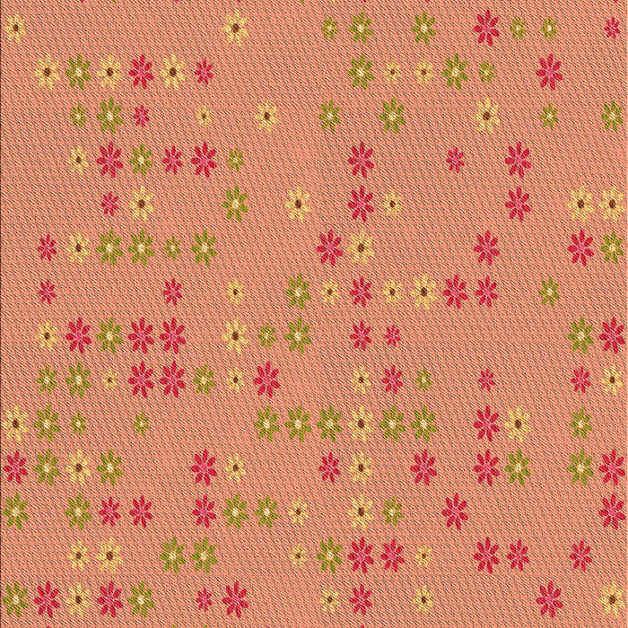 Machine Washable Transitional Bright Orange Rug, wshpat1320org