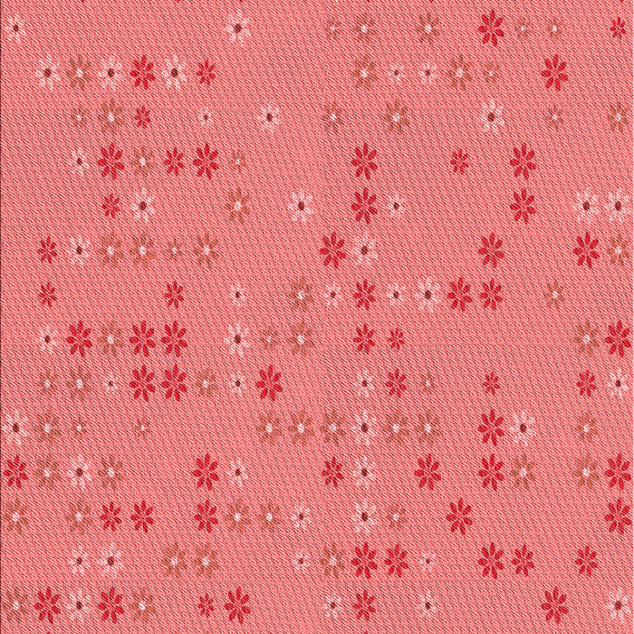 Patterned Fire Red Rug, pat1320rd