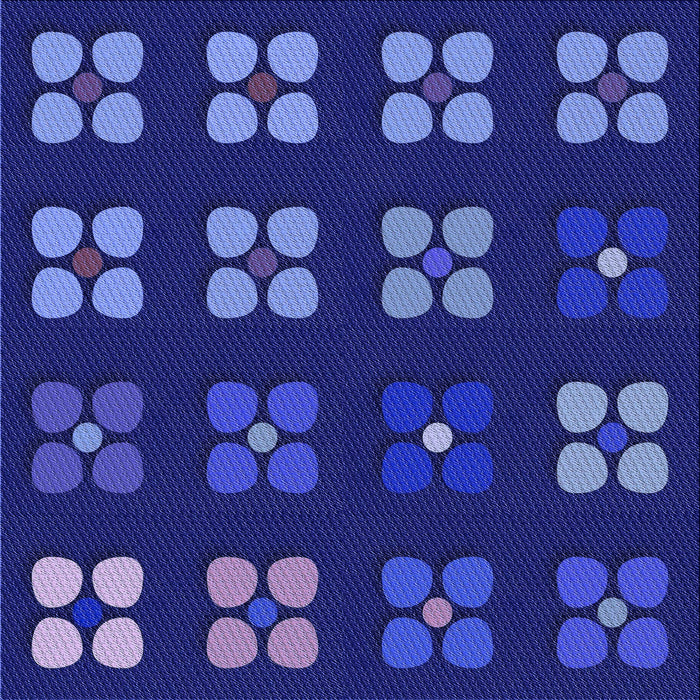 Round Machine Washable Transitional Earth Blue Rug, wshpat1321blu