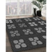 Machine Washable Transitional Charcoal Black Rug in a Family Room, wshpat1321gry