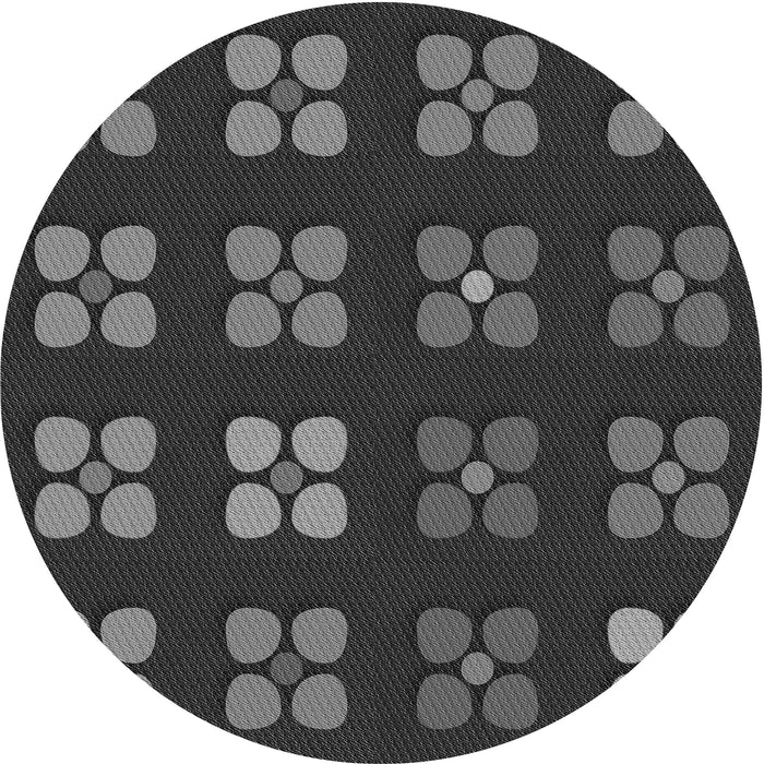 Square Machine Washable Transitional Charcoal Black Rug in a Living Room, wshpat1321gry