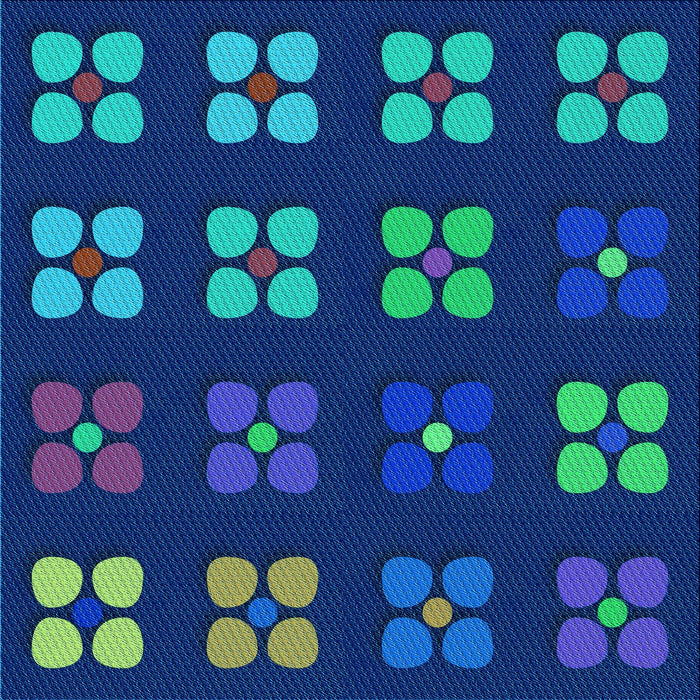 Round Machine Washable Transitional Blue Ivy Blue Rug, wshpat1321lblu