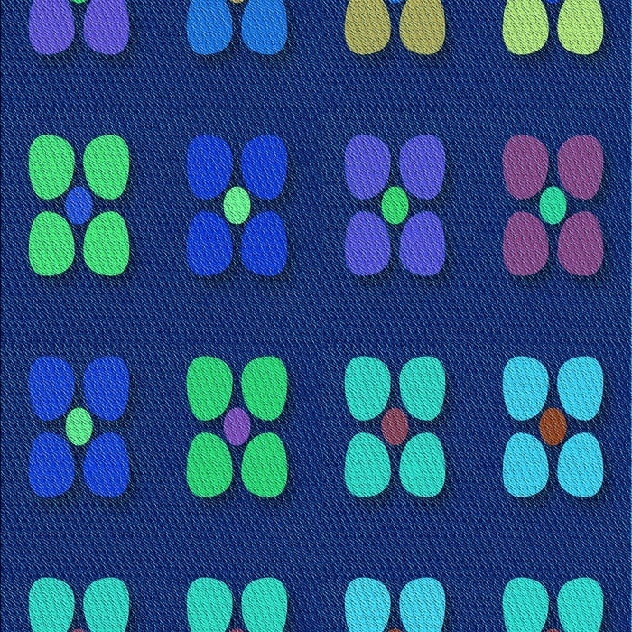 Patterned Blue Ivy Blue Rug, pat1321lblu