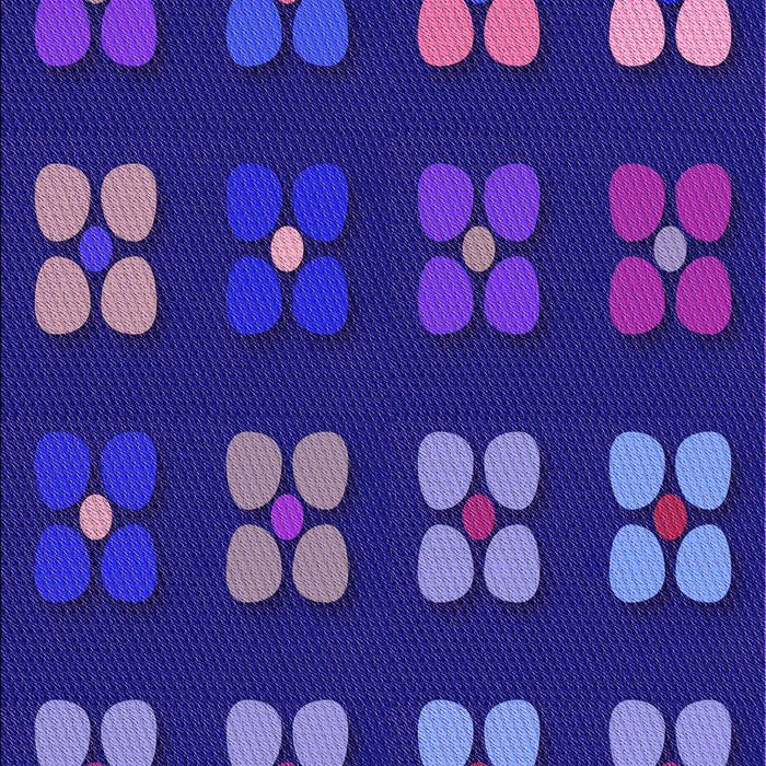 Patterned MediumBlue Rug, pat1321pur