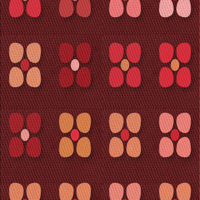 Patterned Red Rug, pat1321rd