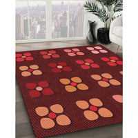 Patterned Red Rug, pat1321rd