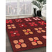 Patterned Red Rug in Family Room, pat1321rd