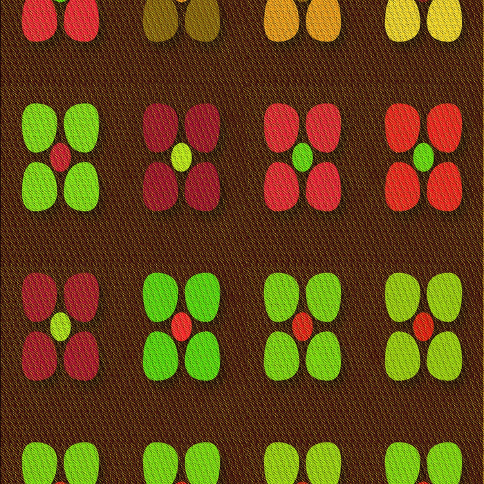 Patterned Dark Yellow Green Rug, pat1321yw