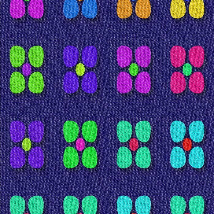 Patterned Steel Blue Novelty Rug, pat1321