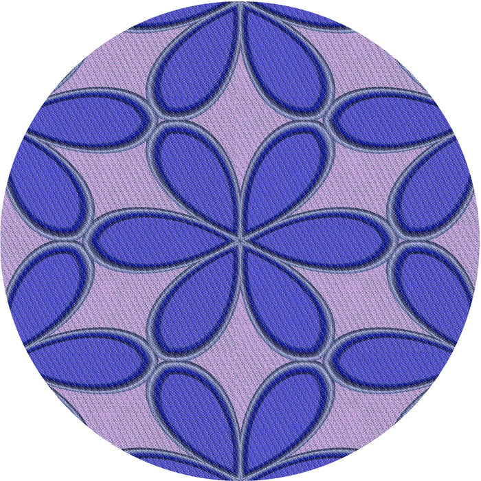 Square Patterned Purple Rug, pat1322blu