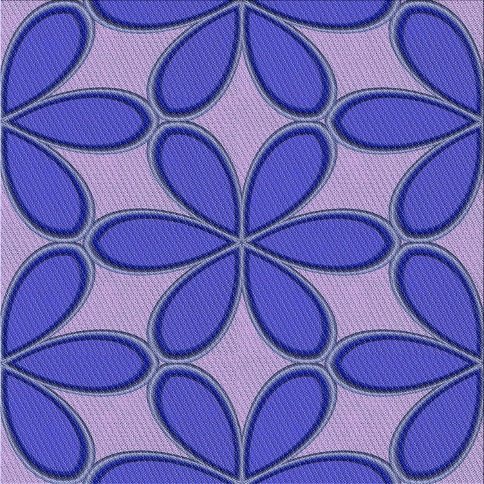 Round Machine Washable Transitional Purple Rug, wshpat1322blu