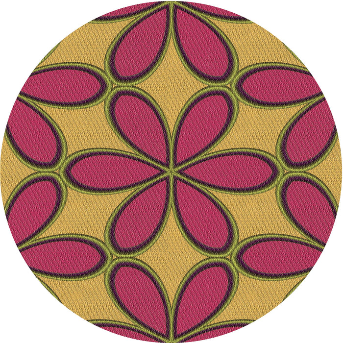 Square Patterned Dark Golden Brown Rug, pat1322brn