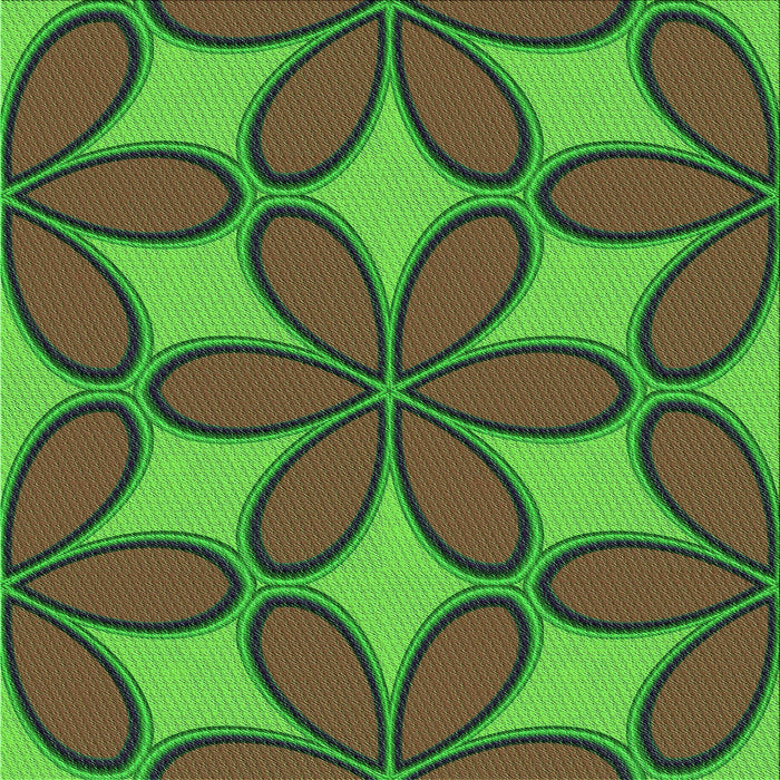 Round Patterned Apple Green Rug, pat1322grn
