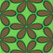 Round Patterned Apple Green Rug, pat1322grn