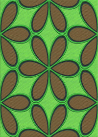 Machine Washable Transitional Apple Green Rug, wshpat1322grn