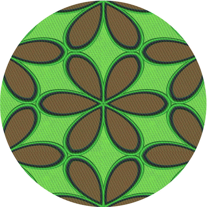 Square Patterned Apple Green Rug, pat1322grn