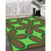 Machine Washable Transitional Apple Green Rug in a Family Room, wshpat1322grn
