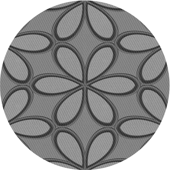 Square Patterned Gray Rug, pat1322gry