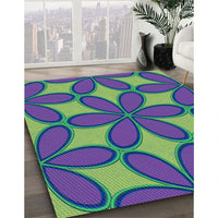 Patterned Amethyst Purple Rug, pat1322lblu