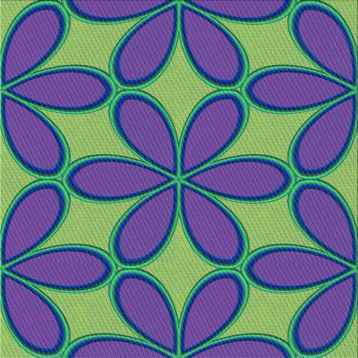 Round Patterned Amethyst Purple Rug, pat1322lblu