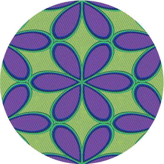 Square Patterned Amethyst Purple Rug, pat1322lblu