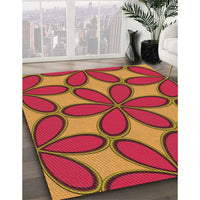 Patterned Crimson Red Rug, pat1322org