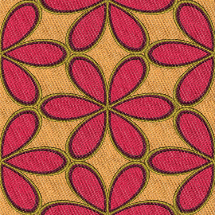 Round Machine Washable Transitional Crimson Red Rug, wshpat1322org